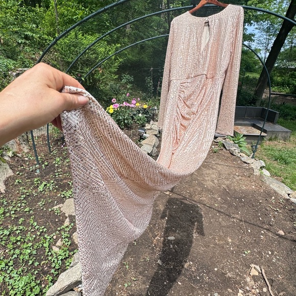 PROM Sequin CHAMPAGNE DRESS - Picture 5 of 14